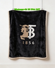 Burberry Equestrian TB Monogram 1856 Flannel Sofa Throw Blanket B008